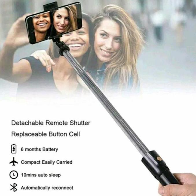 DF287>> PROMO  S03 Tongsis Tripod Bluetooth S03 Selfie Stick Tripod Tongsis
