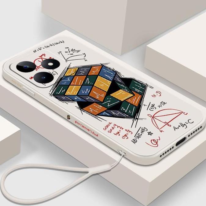 DF390>> rubik case Realme C53 silikon cover design dimensi
