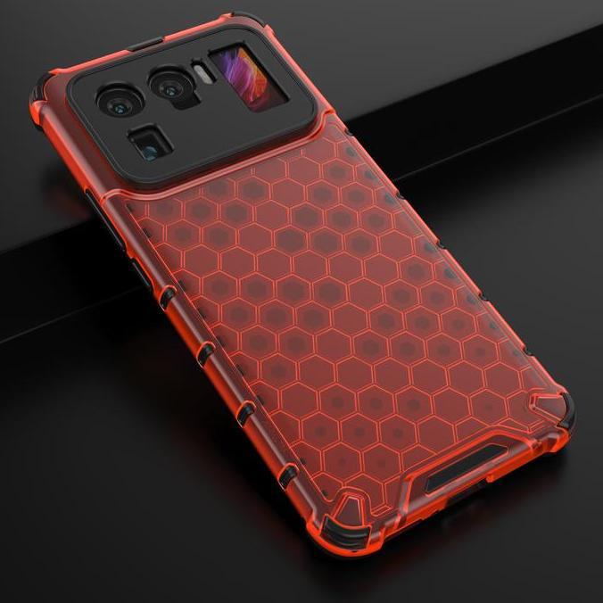 DF357>> Xiaomi Mi11 Ultra - Mi 11 Ultra Honeycomb Hybrid Clear Armor Case