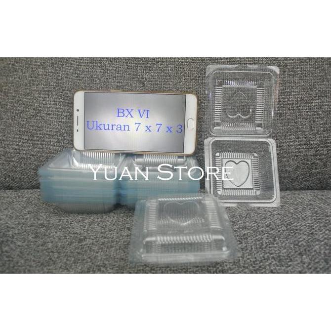 Mika Kue Makanan | BX 6 | Tempat Kue Kecil | Box Mika Kue | Plastik