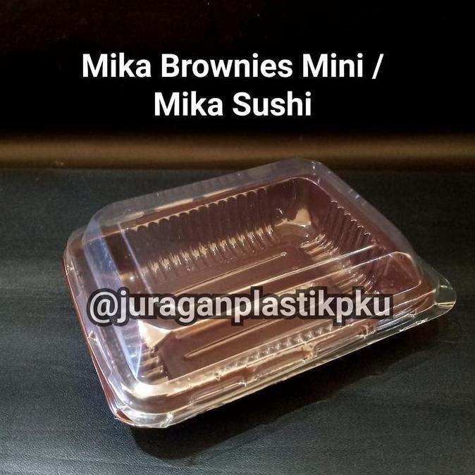 Mika Brownies Mini | Mika Tray Box Sushi | Kotak Pudding Cake Kecil