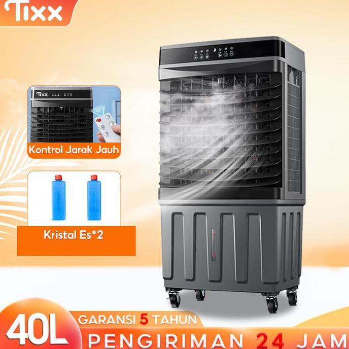 TEASEL Diskon waktu terbatasTIXX Air Cooler Kipas Angin Pendingin Cold fan Tangki Besar 40L elektron