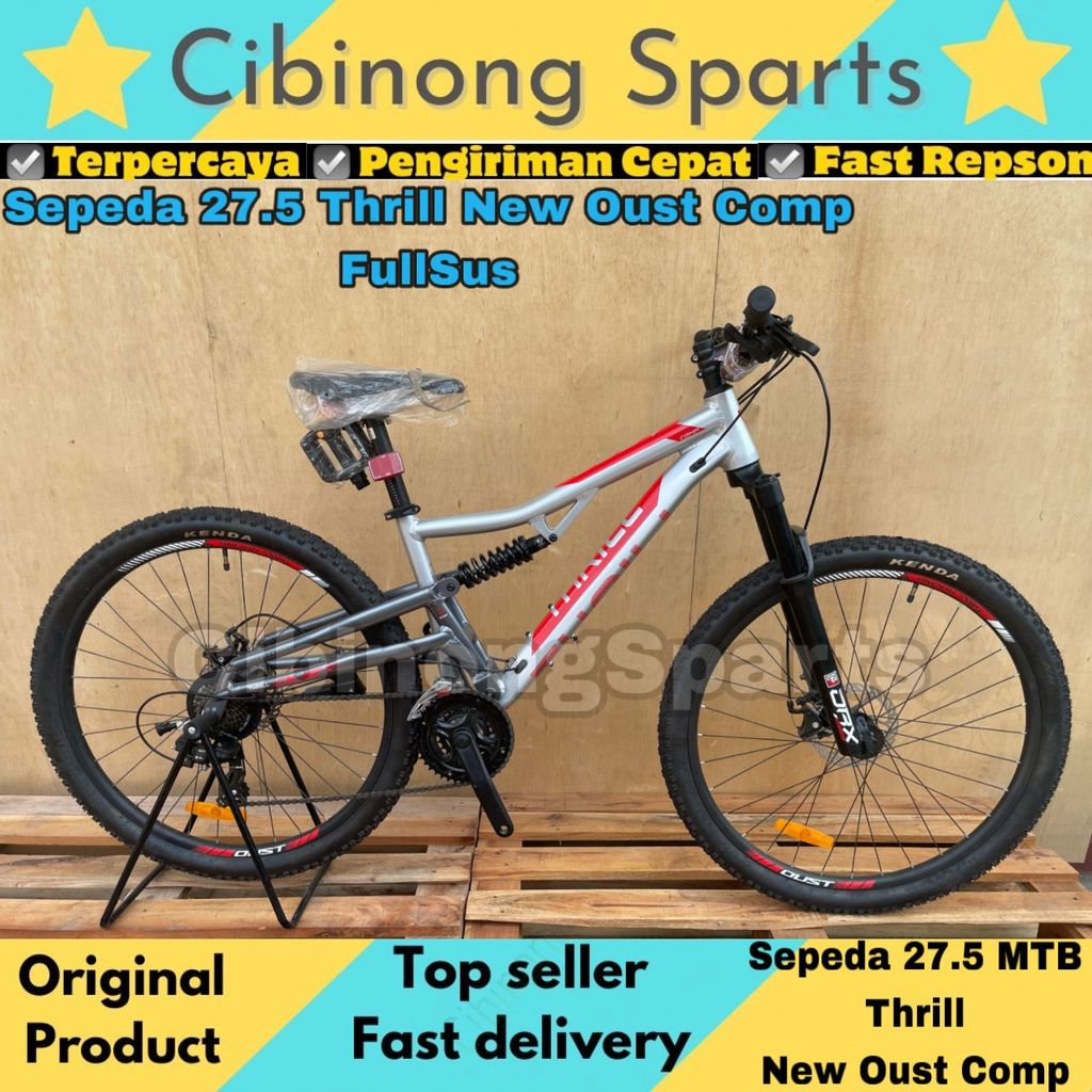 Sepeda Gunung MTB 27.5 Thrill Oust Comp Full Suspension Frame Alloy New Product