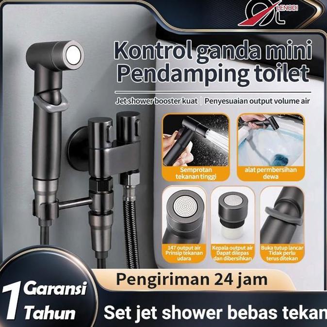 WISZCA- Spray bidet mesin cuci/spray bidet kamar mandi/spray bidet toilet/stainless steel 304 hitam