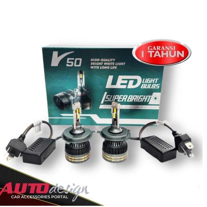 TEASEL Lampu LED Mobil V50 - 110 Watt H4 H1 H3 H7 H8 H11 H16 9005 9006 9012