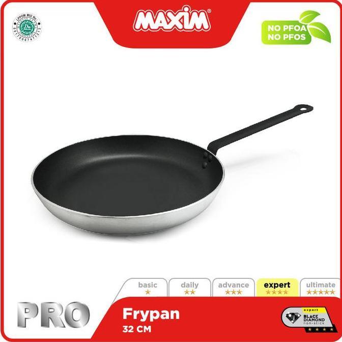 Maxim Pro Chef Fry Pan 32 CM - Stainless Non Stick Frypan Maxim 32cm TY
