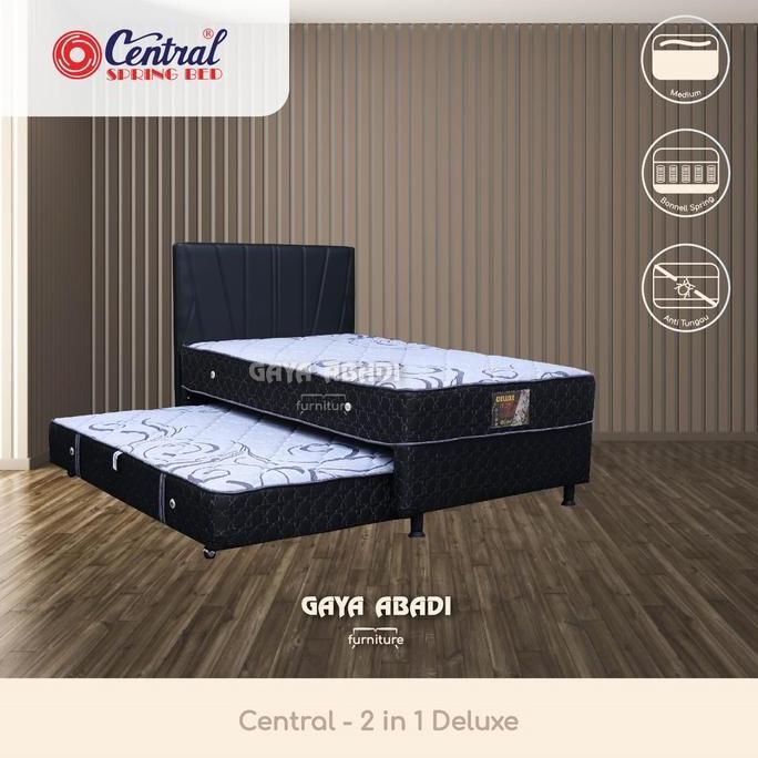 TERBARU Springbed Central 2 in 1 Deluxe / Kasur Sorong Central 2 in 1 Deluxe - Central Springbed Fur