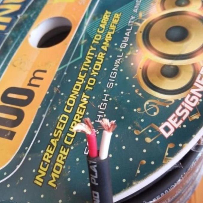 kabel speaker serabut 2x1.5mm hitam - kabel serabut hitam 2x1.5mm - ka