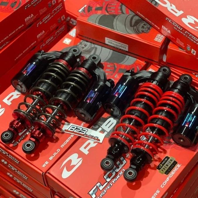 NEW shock rcb flow pro bebek 335mm shock rcb rxking double klik rebound kompresi original racing boy