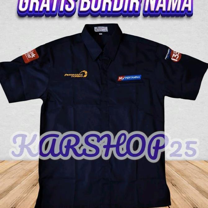 DB60>> KEMEJA MY PERTAMINA PERTAMAX TURBO LENGAN PENDEK TERBARU SERAGAM PERTAMAX TURBO ATASAN BAJU P