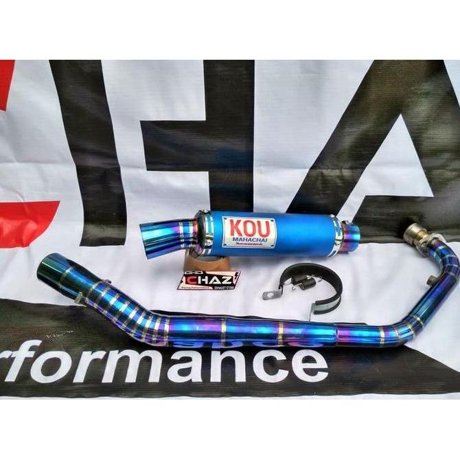 Knalpot Racing KOU BLUE SATRIA FU Blue Moon Original