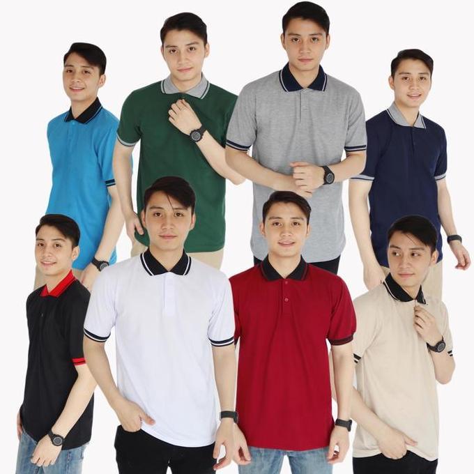 DF265>> liso wear - Kaos Polo Pria Kerah Lengan Pendek Santai Casual