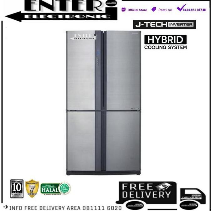 TERLARIS - SHARP SJIF85PBSL - KULKAS MULTI DOOR 4 PINTU 640L SHARP SJ IF85PB SL