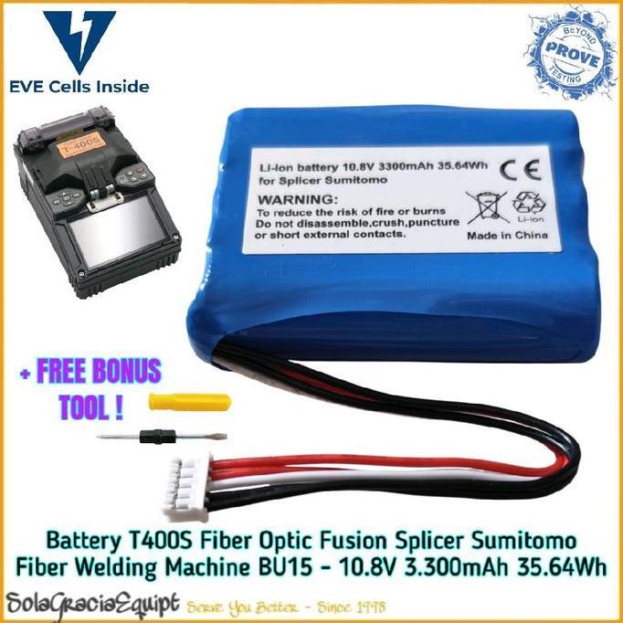 Promo Batre / Baterai / Battery Sumitomo T-400S / T400S Fiber Optic Fusion Splicer - 10.8V 3.300Mah 