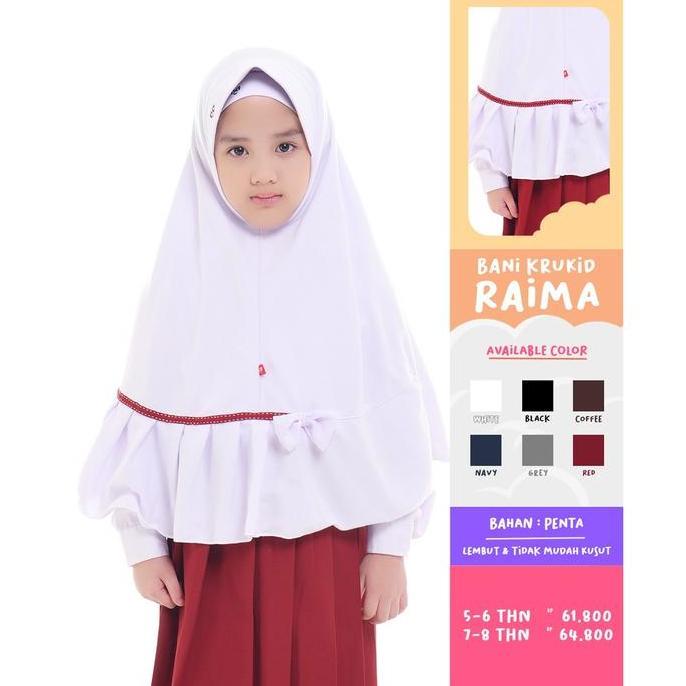 JILBAB KERUDUNG ANAK SEKOLAH SD 5-8Y BANI BATUTA RABBANI ORI. KADO