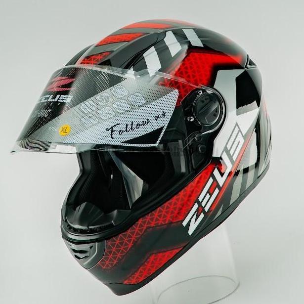 ZEUS ZS811C Z811C AL57 BLACK/RED FULL FACE