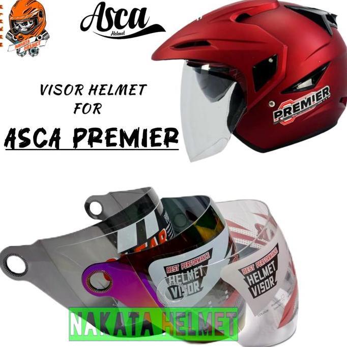 DF16 }} Kaca helm ASCA PREMIER visor helmet asca premier bening hitam pelangi