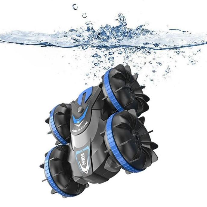 Mobil RC Amfibi Bisa Di Air & Darat 360 Rotation 2.4 GHz Waterproof 2in1 RC Stunt Mobil rc offroad w