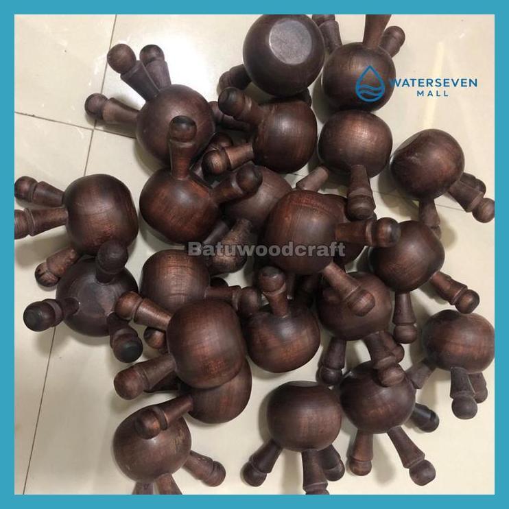 KERAJINAN KAYU - ALAT PIJAT KEPALA KAKI 3 ALAT PIJAT KAYU PIJAT REFLEKSI PACKING AMAN
