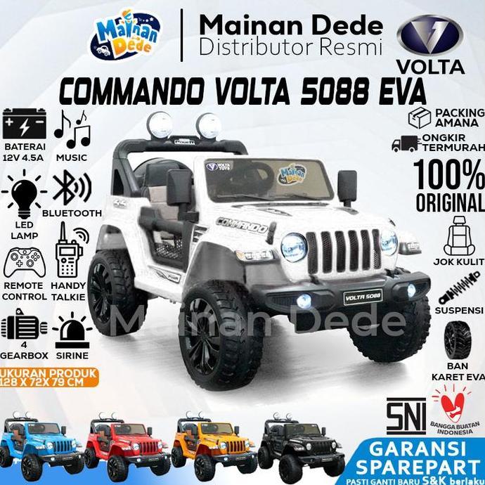Mainan Mobil Aki Anak Jeep Commando SHP Volta 5088