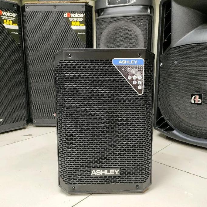 SPEAKER PORTABLE ASHLEY ST 810 8 INCH 450 WATT AKTIF MULTIFUNGSI SPEAKER USB BLUETOOTH GARANSI ORIGI