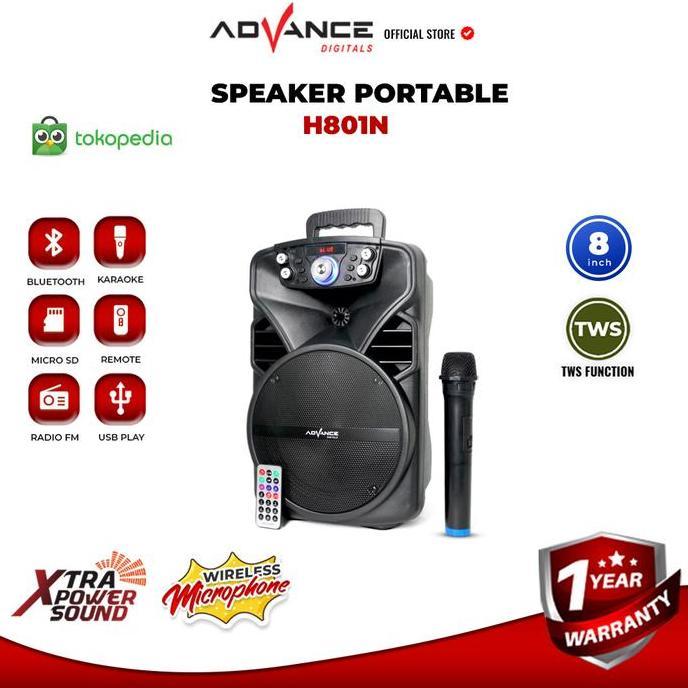 Speaker Portable Advance H801N Black Garansi Resmi