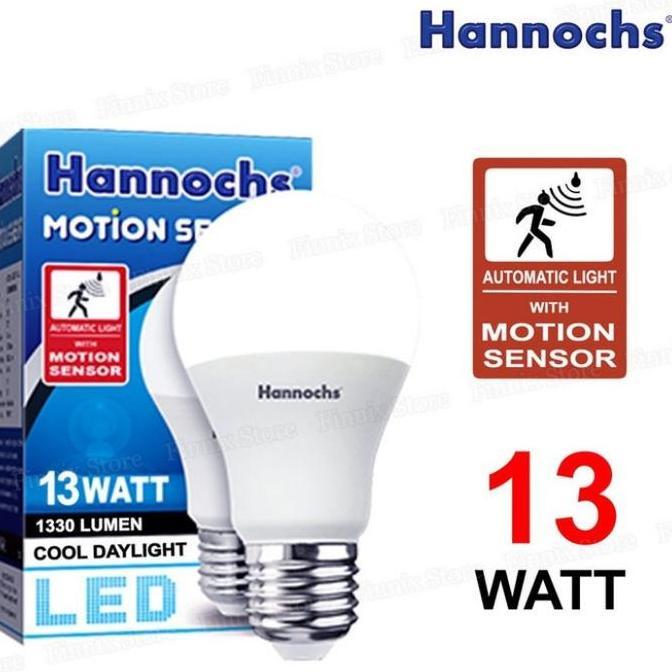 Lampu LED Bulb Hannochs 13W Motion Sensor Bohlam Hannochs