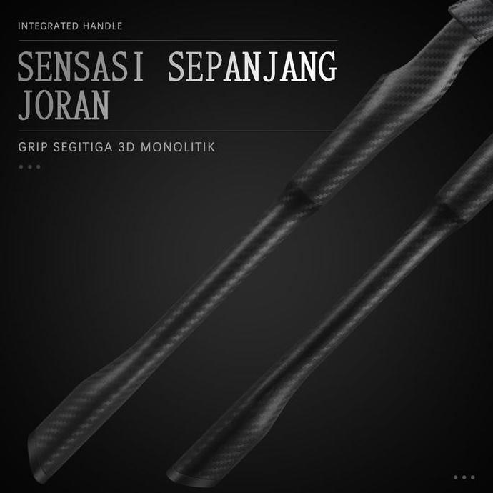 HAIYI Joran Umpan Baru , Warna Hitam Keren, Gagang Nyaman dengan Daya Elastisitas Bagus, Ukuran 1.65