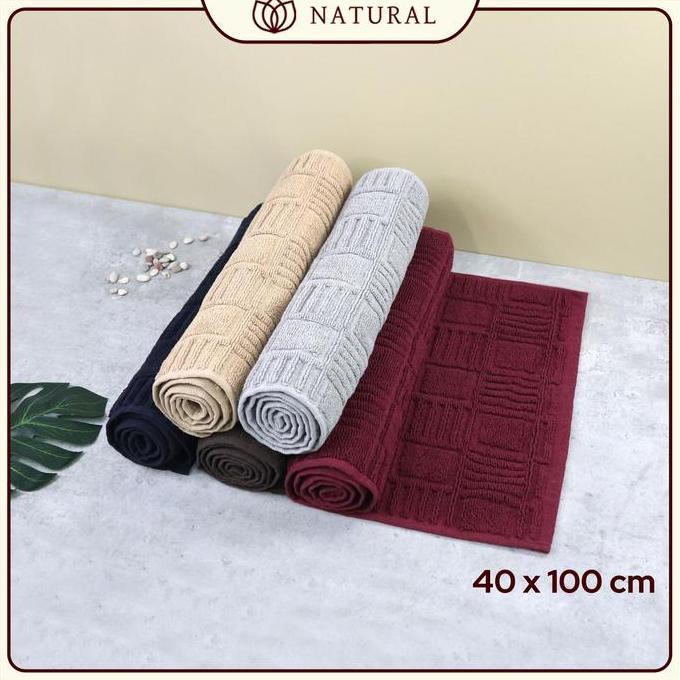 Keset Handuk Natural by Chalmer 40x100 cm Keset Panjang Polos Dapur