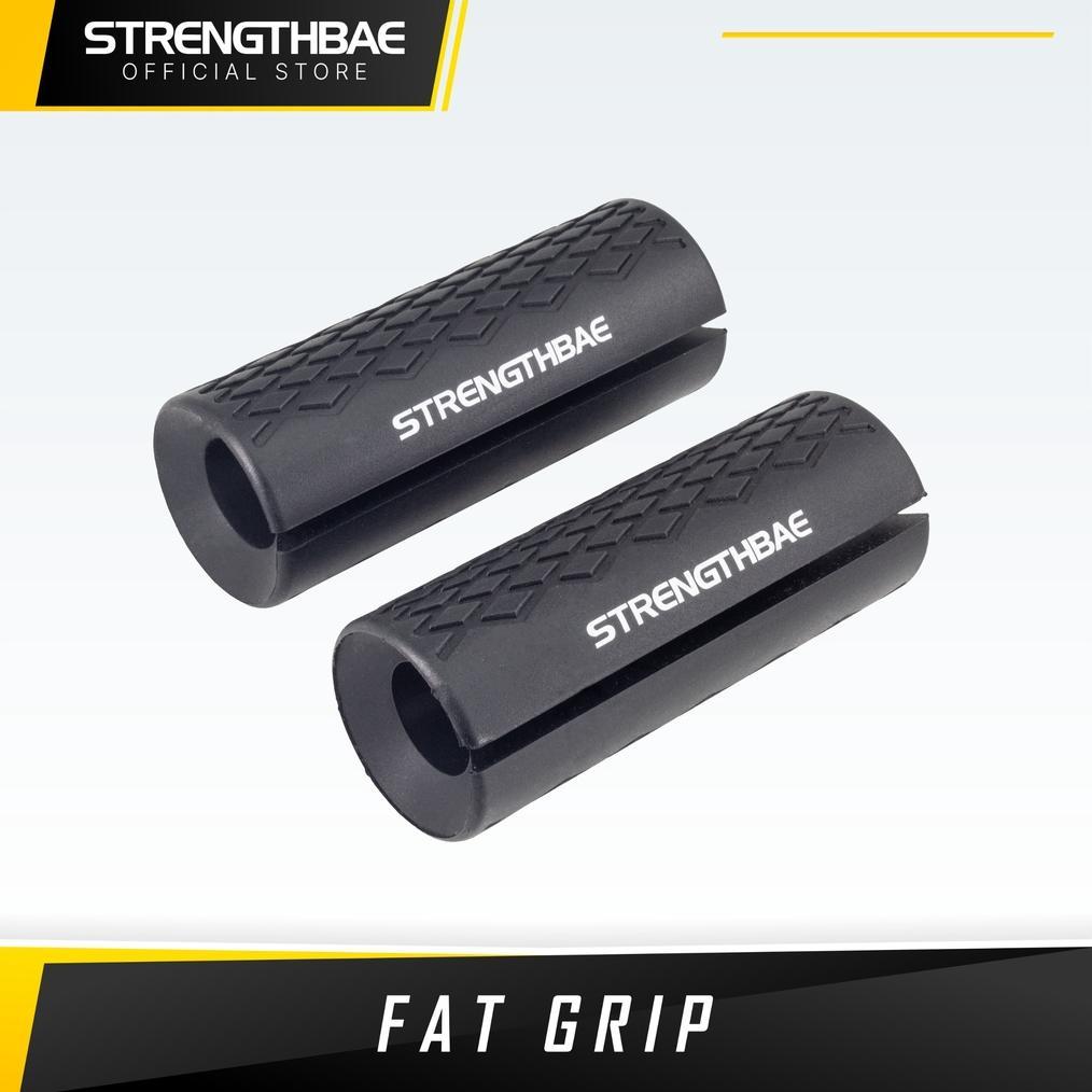 Fat Grip STRENGTHBAE Dumbbell Barbell Hand Grips Forearm Strengthener Perlengkapan olahraga