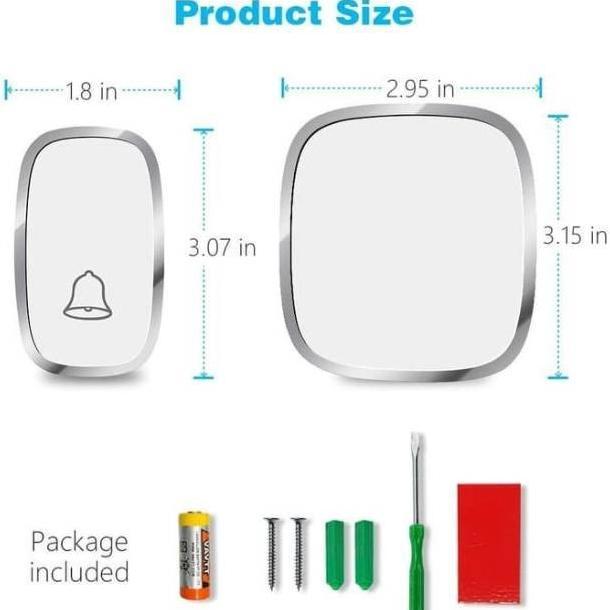 Bel Rumah Tanpa Kabel / Wireless Door Bell Jarak Jauh Bel