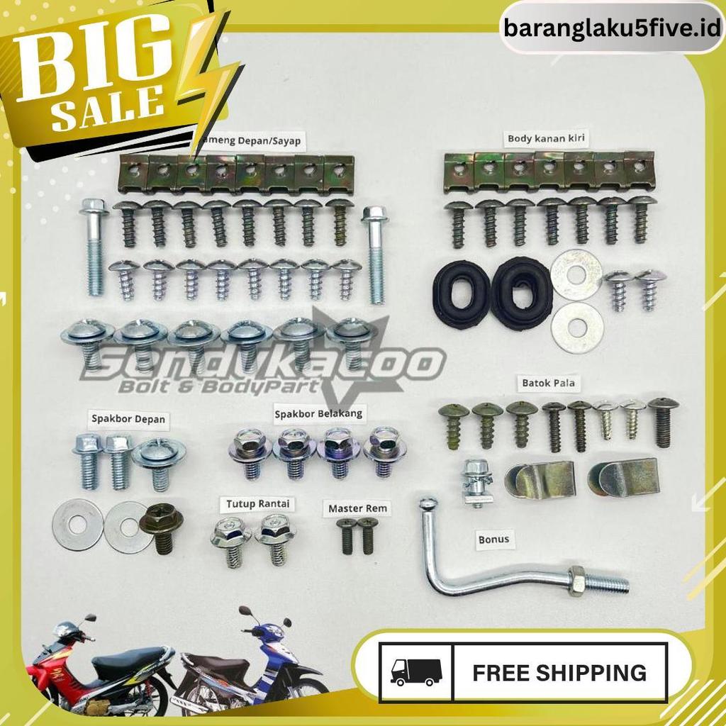 Baut Body Shogun 125 Full Set / Baut Shogun 125 Sp Full Body Termurah