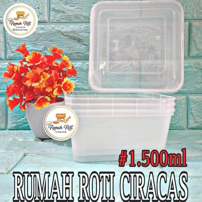 THINWALL FOOD 1.500ML CONTAINER KOTAK BOX TUPPERWARE MIKA BOWL PLASTIK 1.5KG MAKANAN