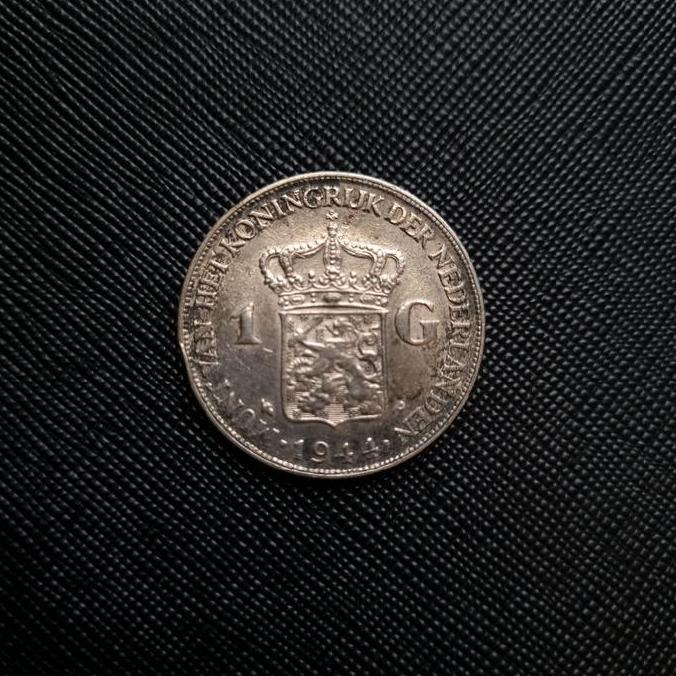 Koin Kuno Netherlands 1 Gulden 1944 Keydate SMR