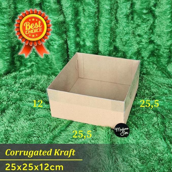 BOX MIKA - DUS KUE - KOTAK - KARDUS 25x25x12 CM