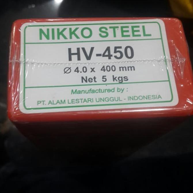 Promo Kawat Las Nikko Steel Hv 450 4.0 Mm X 400 Mm 5Kg Cod