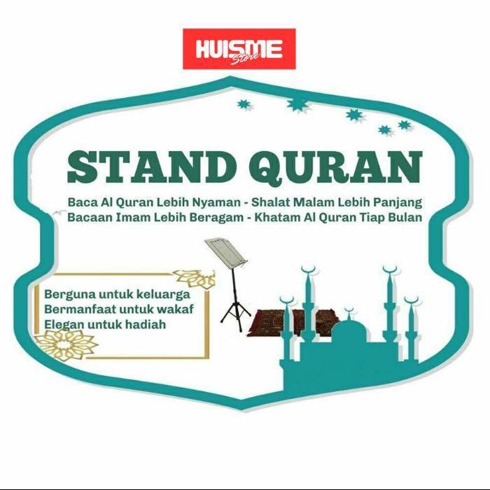 Gratis Ongkir Xtra Up15 Standbook Tripod Standing Penyangga Al Quran - Stand Buku Rehal- Rekal- Leka