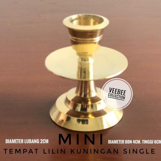 $+$+$+$+] Tempat Lilin Kuningan mini unyil/ tempat lilin single kuningan