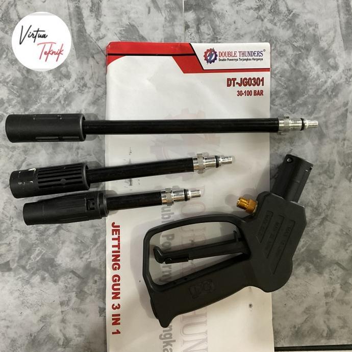 Jet Cleaning Gun 3in1 Double Thunder - Pistol Jet Cleaner Nozzle jet cleaner