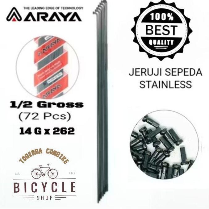 Promo Ruji Sepeda 26" 14G x 262 Stainless Steel 72 Pcs Anti Karat Velg 26 & 700c Kualitas Standar Je