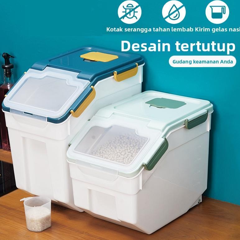 Dispenser Beras 25 KG Rice Dispenser Tempat Wadah Penyimpanan Beras Otomatis Rice Box 25 kg Aksesori