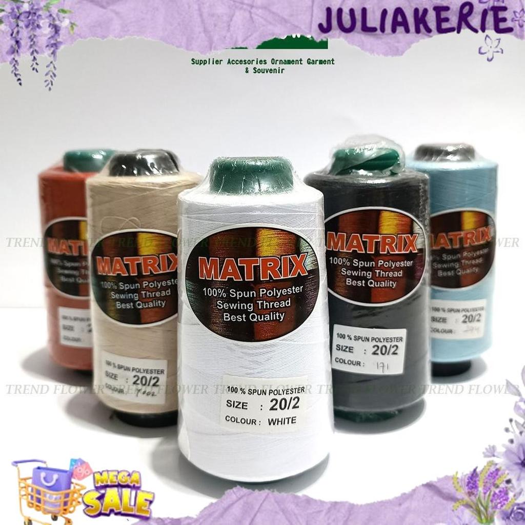 Paling Murah Benang Matrix 20/2 [ PER PCS ] Besar Benang Jahit benang spun 1 rol besar cones besar Y