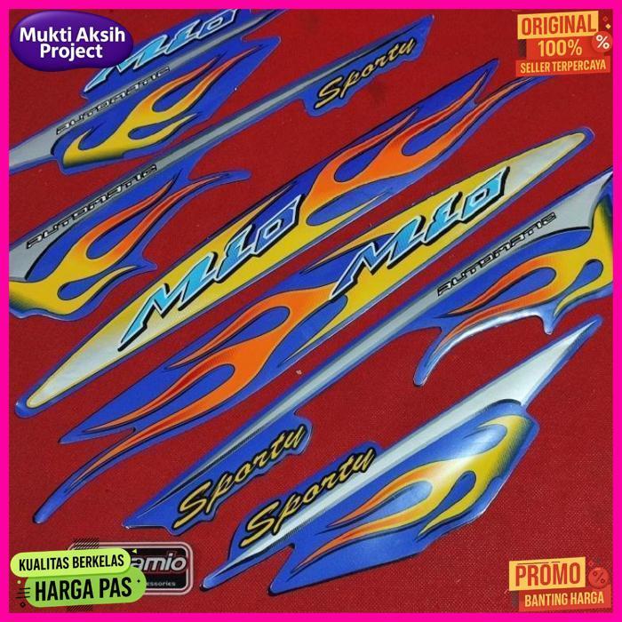 Quality Striping Mio Sporty 2006 Striping Mio Api Body Merah Biru Hitam Silver Putih Original