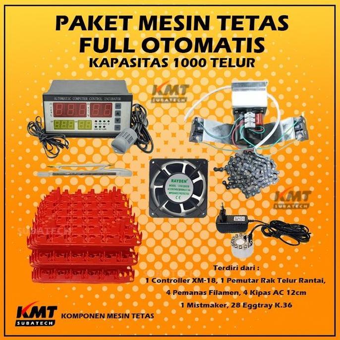 PAKET LENGKAP MESIN TETAS FULL OTOMATIS KAPASITAS 1000 TELUR PENETAS ORIGINAL DAN TERPERCAYA
