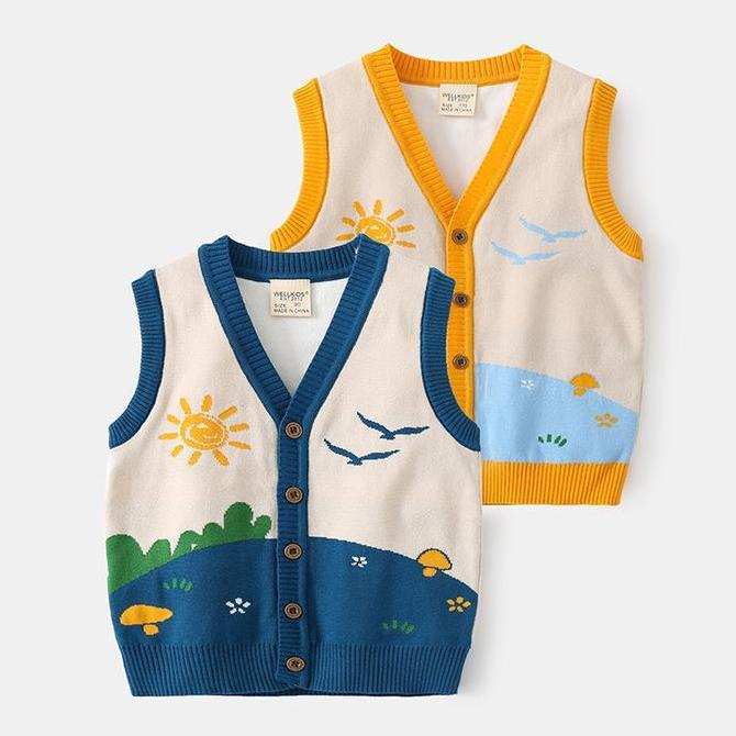 Promo Vest rajut anak laki laki umur 3-8 tahun/ Vest knit anak laki import COD