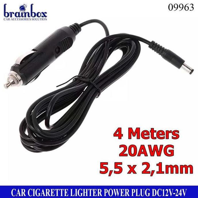 Car Lighter Power Plug DC12V Kabel Power Inverter Adaptor Mobil Motor