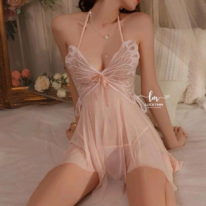 Promo jeso lingeries kupu sexy belah tengah baju dinas istri COD