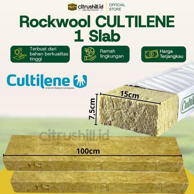 TERMURAH - Media Tanam Hidroponik Rockwool Cultilene 1 slab - 1 meter