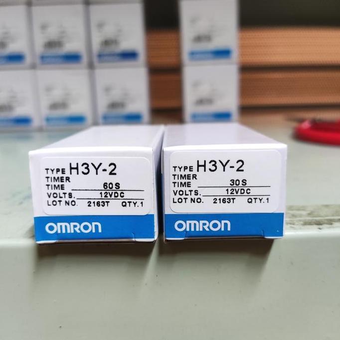 TIMER OMRON H3Y-2 12VDC 30S 60S / H3Y 2 12V DC 30 DETIK 60 DETIK DC12