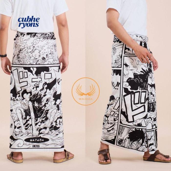 2er-54 hj-77 m-4 SARUNG BATIK EXCLUSIVE MOTIF ASTRONOT OMBAK JEPANG TERBARU MERK WAJADA 2022 Premium